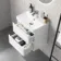 Corsica Gloss White Wall Hung Slimline Basin Drawer Vanity 500mm