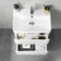 Corsica Gloss White Wall Hung Slimline Basin Drawer Vanity 500mm