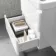 Corsica Gloss White Wall Hung Slimline Basin Drawer Vanity 500mm