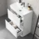 Corsica Gloss White Slimline Basin Drawer Vanity 600mm