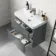 Corsica Storm Grey Wall Hung Slimline Basin Drawer Vanity 600mm