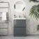 Corsica Storm Grey Slimline Basin Drawer Vanity 600mm