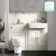 Monaco Chalk White Combination Vanity Basin And Seattle Toilet 1200mm