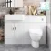 Harper Gloss White Combination Vanity Basin and Seattle Toilet 1200mm