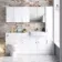 Harper Gloss White Combination Vanity Basin and Seattle Toilet 1500mm