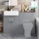 Harper Stone Grey Basin Vanity and Back To Wall Toilet Unit 1200mm