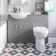 Quartz Stone Grey Combination Vanity Basin and Austin Toilet 1150mm