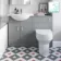 Quartz Stone Grey Combination Vanity Basin and Denver Toilet 1150mm