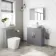 Avon Stone Grey Vanity with Curved Counter Top Basin 800mm