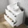 Trent Gloss White Vanity Drawer with Marble Top & Curved Counter Top Basin 800mm