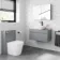 Trent Stone Grey Wall Hung Drawer Vanity with Curved Counter Top Basin 800mm