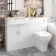 Harper Gloss White Combination Vanity Basin with Marble Top & Atlanta Toilet 1200mm