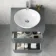 Corsica Storm Grey Drawer Vanity with Oval Counter Top Basin 600mm