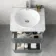 Corsica Storm Grey Vanity Drawer with Marble Top & Oval Counter Top Basin 600mm