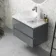 Corsica Storm Grey Wall Hung Drawer Vanity with Marble Top & Round Counter Top Basin 800mm