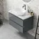 Corsica Storm Grey Wall Hung Drawer Vanity with Marble Top & Oval Counter Top Basin 800mm