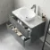 Corsica Storm Grey Wall Hung Drawer Vanity with Marble Top & Oval Counter Top Basin 800mm