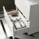 Austin Gloss White Wall Hung Drawer Vanity with Marble Top & Curved Counter Top Basin 600mm