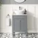Bermuda Dove Grey Vanity with Marble Top & Oval Counter Top Basin 600mm