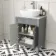 Bermuda Dove Grey Vanity with Marble Top & Curved Counter Top Basin 600mm