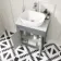 Bermuda Dove Grey Vanity with Marble Top & Curved Counter Top Basin 600mm