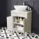 Bermuda Chalk White Vanity with Marble Top & Oval Counter Top Basin 600mm