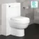 Avon & Trent Gloss White Slimline Back To Wall Unit and Seattle Toilet