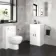 Avon & Trent Gloss White Slimline Back To Wall Unit and Seattle Toilet