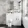 Avon Gloss White Combination Vanity Basin and Denver Toilet 1000mm