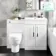 Avon Gloss White Combination Vanity Basin and Seattle Toilet 1100mm
