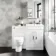 Avon Gloss White Combination Vanity Basin and Seattle Toilet 1100mm