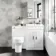 Avon Gloss White Combination Vanity Basin and Denver Toilet 1100mm