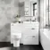 Avon Gloss White Combination Basin Drawer and Denver Toilet 1100mm