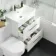 Avon Gloss White Combination Basin Drawer and Denver Toilet 1100mm