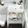 Avon Gloss White Combination Vanity Basin and Seattle Toilet 1100mm - Right Handed