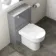 Avon & Trent Stone Grey Slimline Back To Wall Unit and Denver Toilet