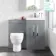 Avon Stone Grey Combination Vanity Basin and Seattle Toilet 1000mm