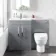 Avon Stone Grey Combination Vanity Basin and Seattle Toilet 1100mm - Left Handed