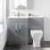 Avon Stone Grey Combination Vanity Basin and Atlanta Toilet 1100mm - Left Handed