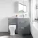 Avon Stone Grey Combination Basin Drawer and Atlanta Toilet 1100mm - Right Handed