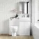 Trent Gloss White Combination Vanity Basin and Seattle Toilet 1000mm