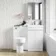 Trent Gloss White Combination Vanity Basin and Denver Toilet 1000mm