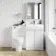 Trent Gloss White Combination Vanity Basin and Seattle Toilet 1100mm