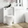 Trent Gloss White Combination Vanity Basin and Seattle Toilet 1100mm