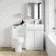 Trent Gloss White Combination Vanity Basin and Denver Toilet 1100mm
