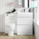 Trent Gloss White Combination Basin Drawer and Seattle Toilet 1100mm