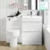 Trent Gloss White Combination Basin Drawer and Denver Toilet 1100mm