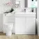 Trent Gloss White Combination Vanity Basin and Seattle Toilet 1300mm