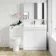 Trent Gloss White Combination Vanity Basin and Seattle Toilet 1300mm