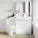 Trent Gloss White Combination Vanity Basin and Denver Toilet 1300mm